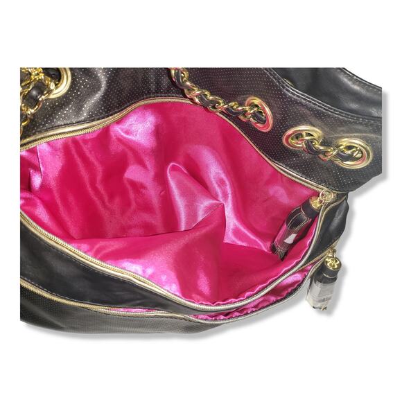 Rampage Tote with Zippered Pockets, Gold and Black Tassels - Picture 4 of 8